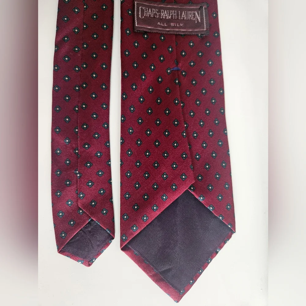 VTG RALPH LAUREN CHAPS Foulard Silk Tie | SZ 58